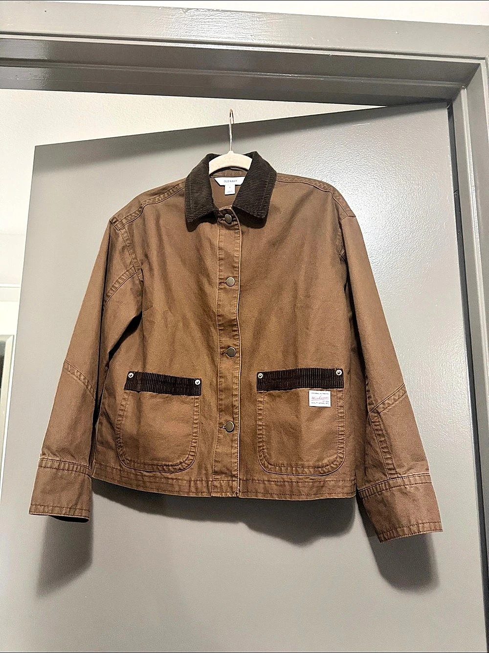 Old Navy Canvas Barn Jacket Utility Jacket Brown Small